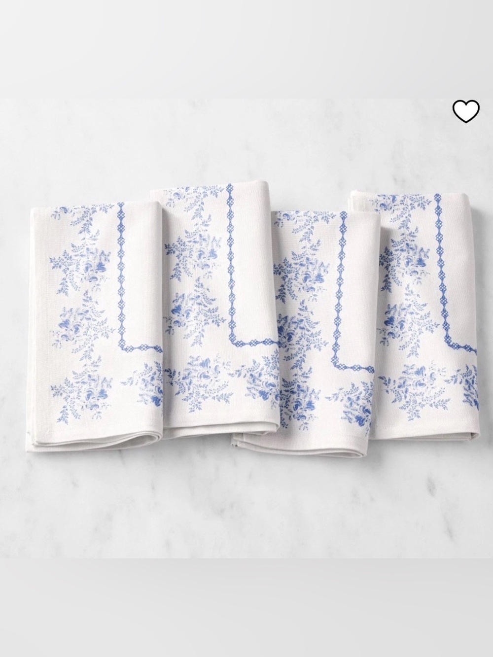 Williams Sonoma English Floral Napkins ( Set of 4 )